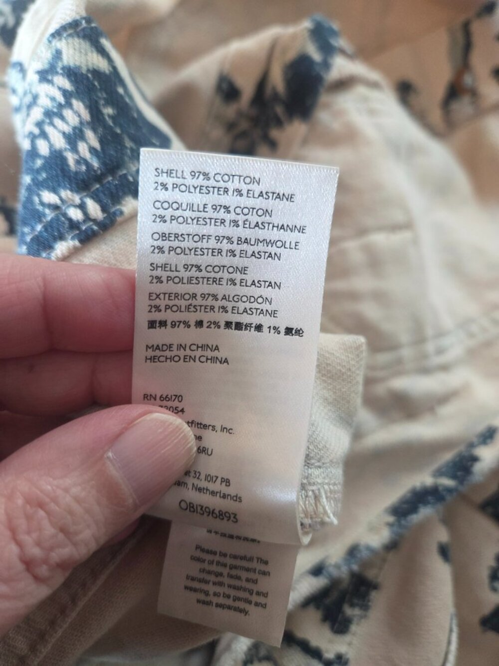 Anthropologie Pilcro The Painters Ivory / Blue Denim Overalls Size 28 - Picture 10 of 10